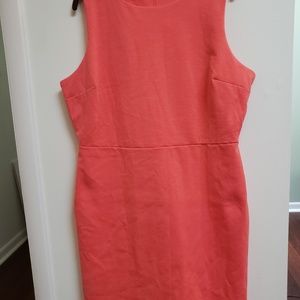 Coral Fit and Flare Dress